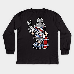 Barber Skater Kids Long Sleeve T-Shirt